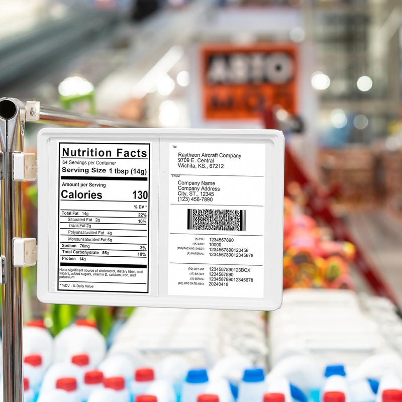 YIKIADA ملصقات شحن حرارية بيضاء 4 × 6 بوصة من الفينيل ذاتية اللصق - Image 5